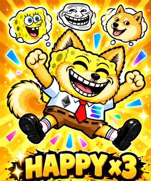 HAPPY times three illustration