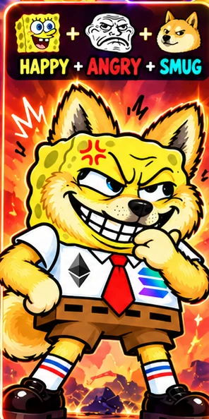 Trogebob mixed expression HAPPY + ANGRY + SMUG